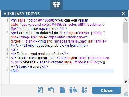 Auxiliary Editor
